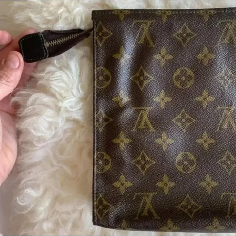 Louis Vuitton Vintage Brown Monogram Toiletry Pouch